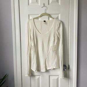 Cream Free People Long Sleeve Shirt Size M